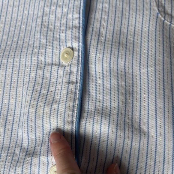 J. Crew Flannel Long-Sleeve Pajama Top In Stripe Size XXL - Picture 4 of 12